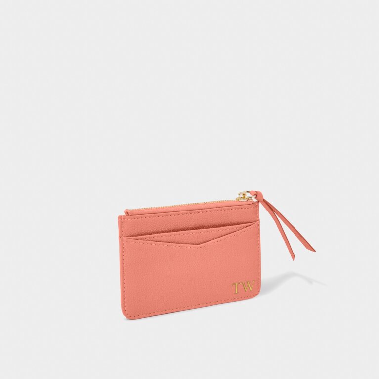 Isla Coin Purse and Card Holder in Coral