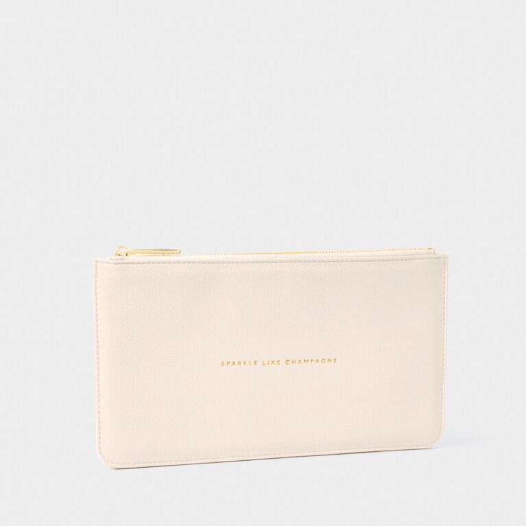 Slim Perfect Pouch 'Sparkle Like Champagne' in Eggshell