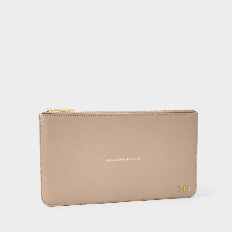 Slim Perfect Pouch 'Amazing Auntie' in Soft Tan