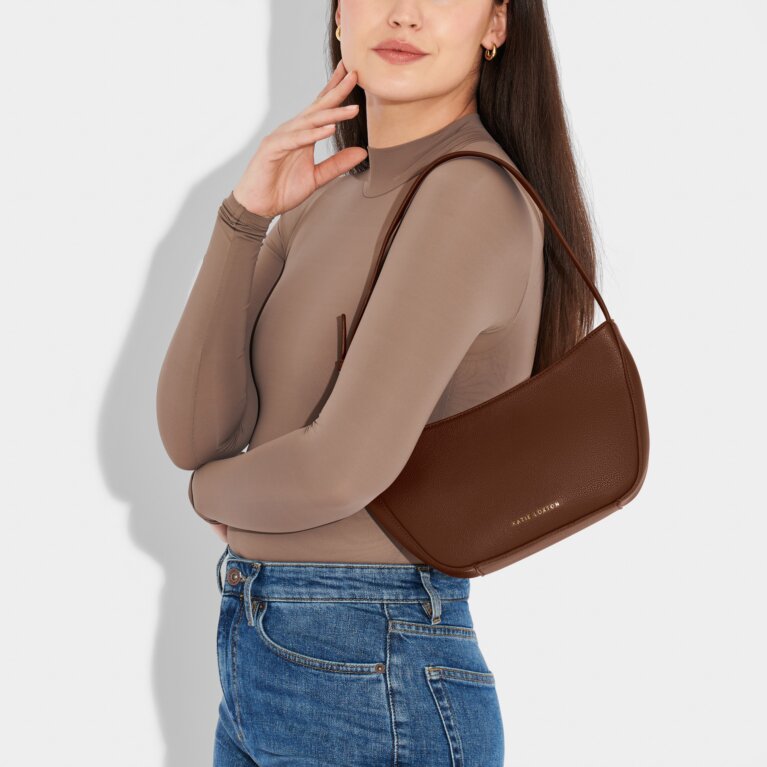 Fara Small Shoulder Bag in Chocolate