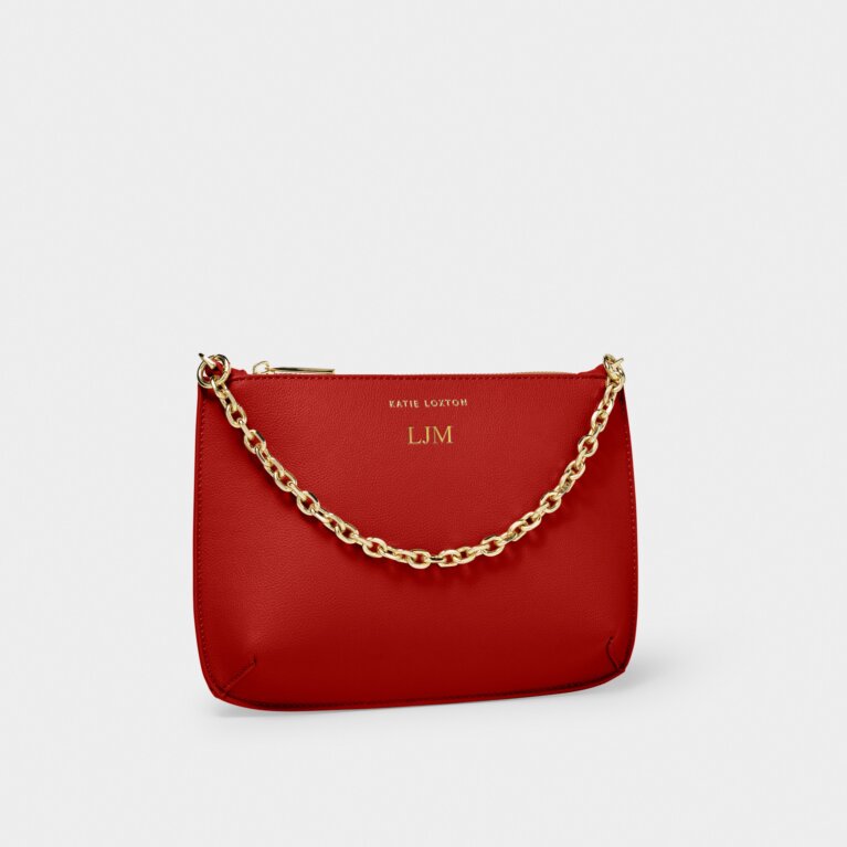 Astrid Chain Clutch in Red