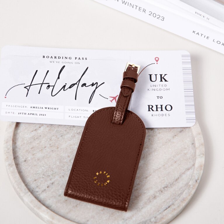 Luggage Tag in Chocolate