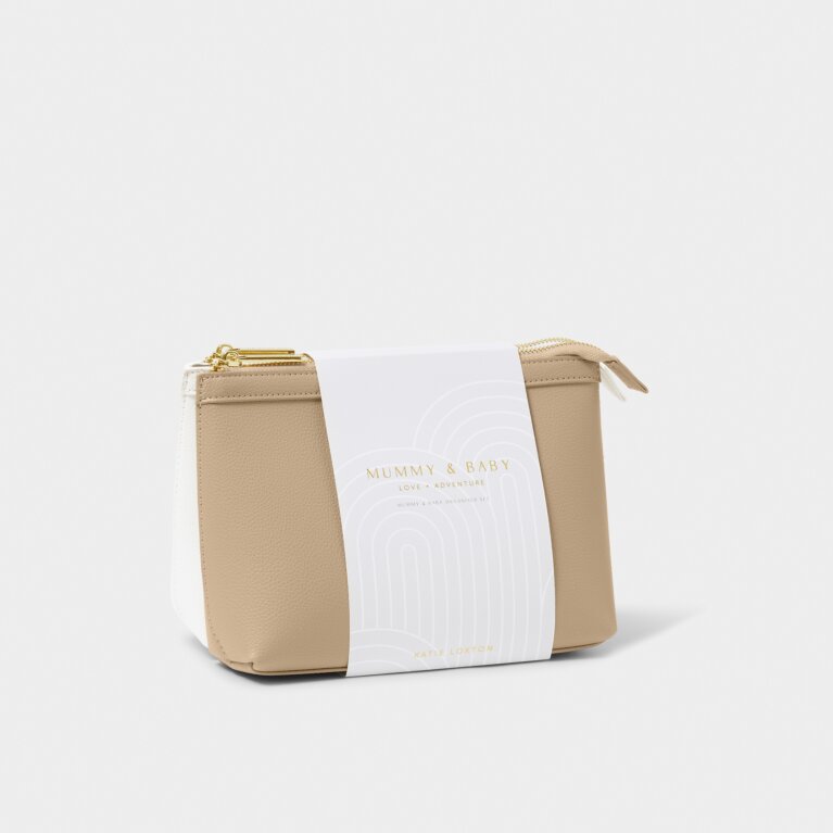 Mama And Baby Organiser in Soft Tan And Off White