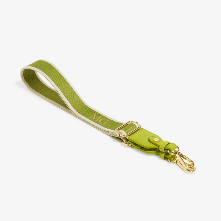 Stripe Canvas Bag Strap in Lime Green