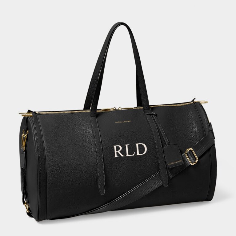 Fold-Out Garment Weekend Bag in Black