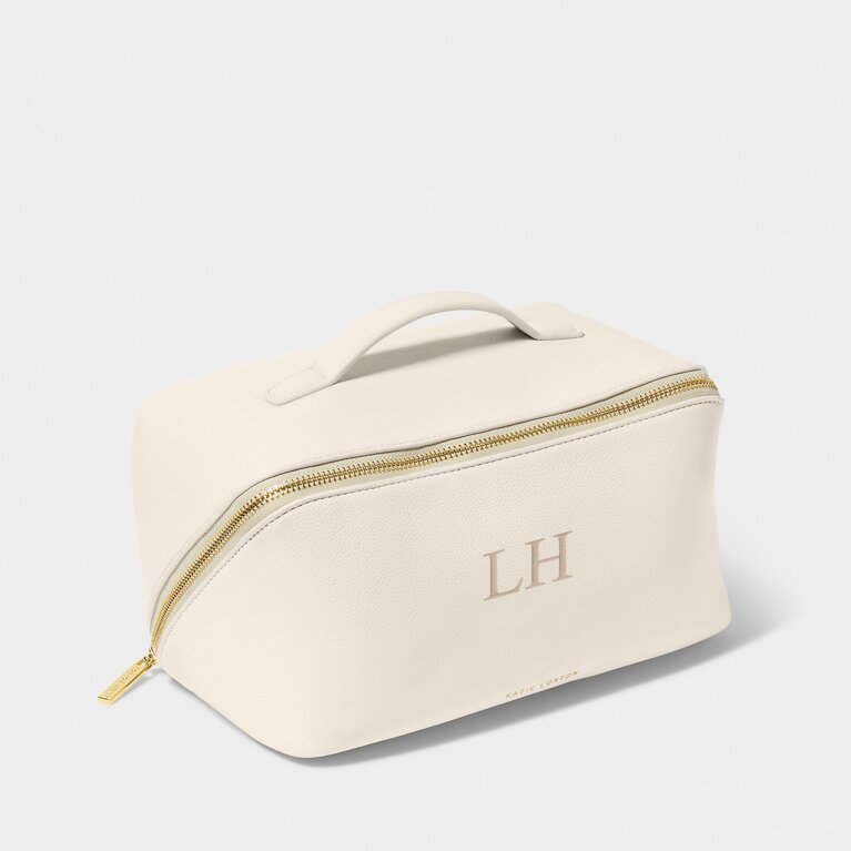 Large Make-Up And Wash Bag in Off White