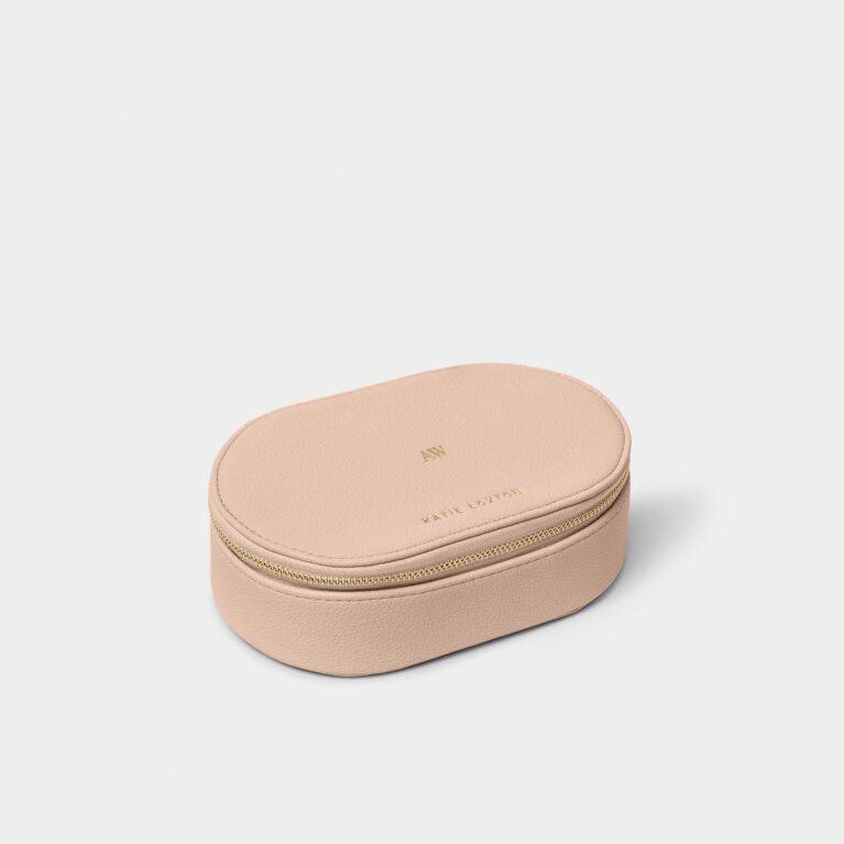 Oval Jewelry Box in Nude Pink