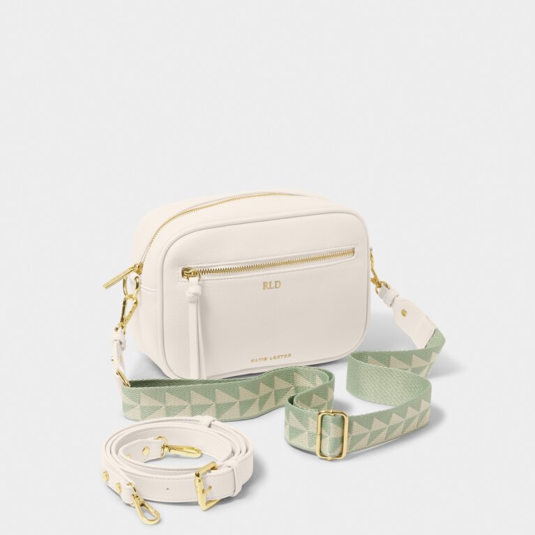 Hallie Double Strap Bag in Off White