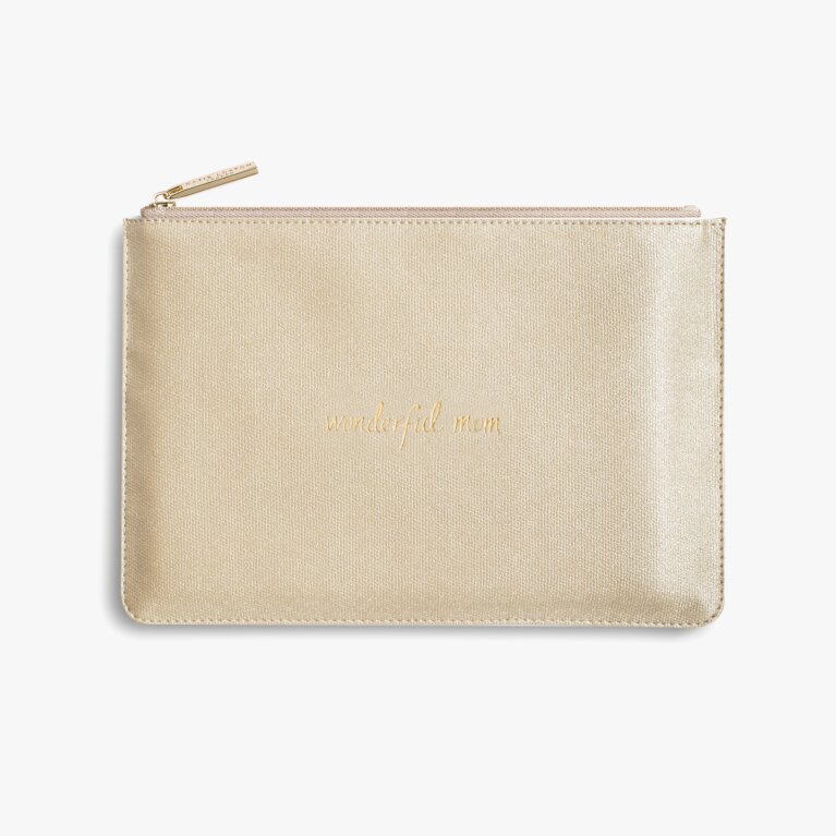 Perfect Pouch 'Wonderful Mom' In Shiny Gold