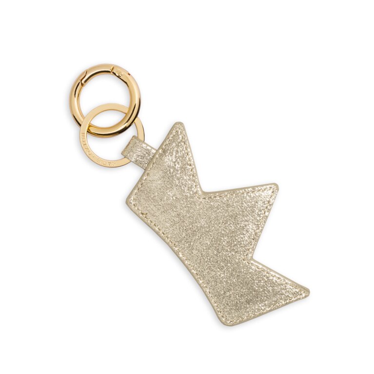 Luxe Crown Keyring Glistening Gold