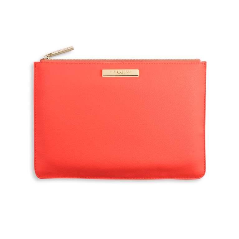 Pebble Perfect Pouch in Coral