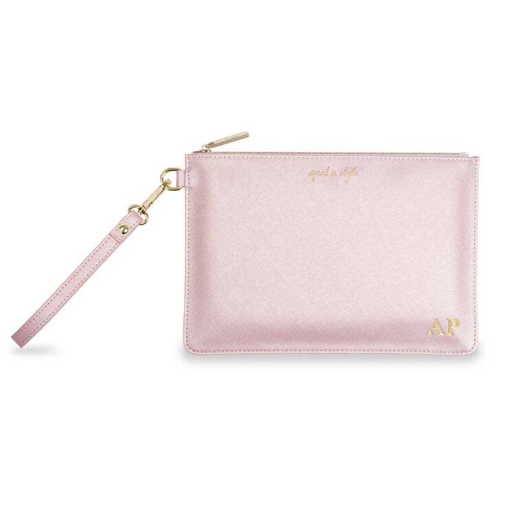 Secret Message Pouch | Spend In Style/Buy The Things You Really Love Metallic Pink