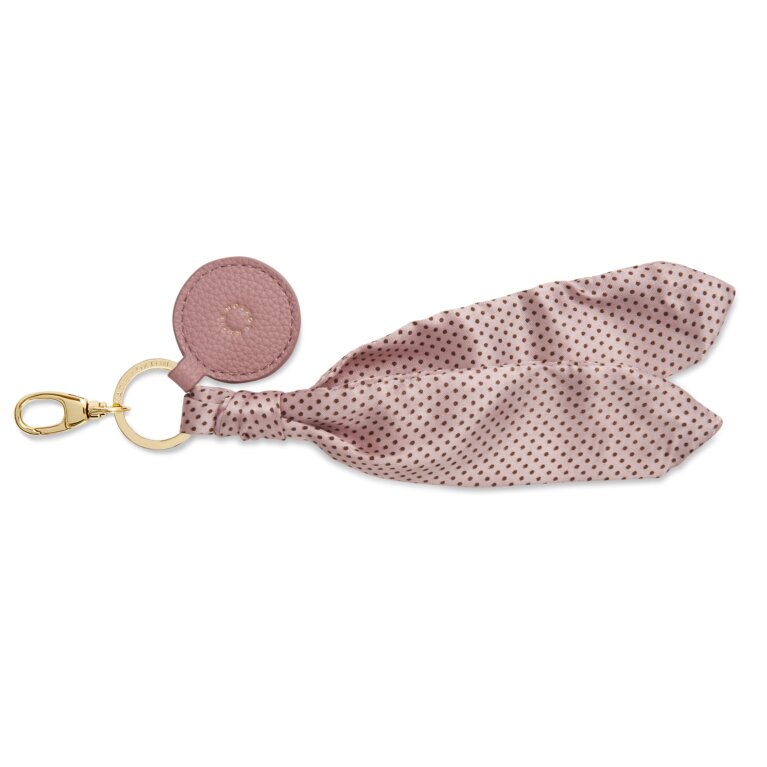 Carrie Scarf Keychain Bag Charm In Pink Spot