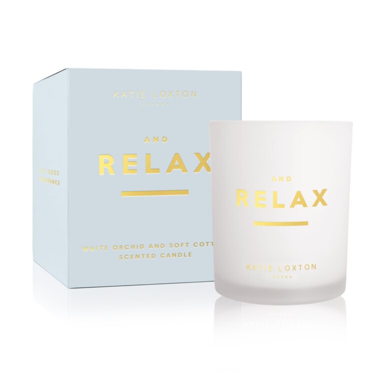 Sentiment Candle And Relax White Orchid And Soft Cotton