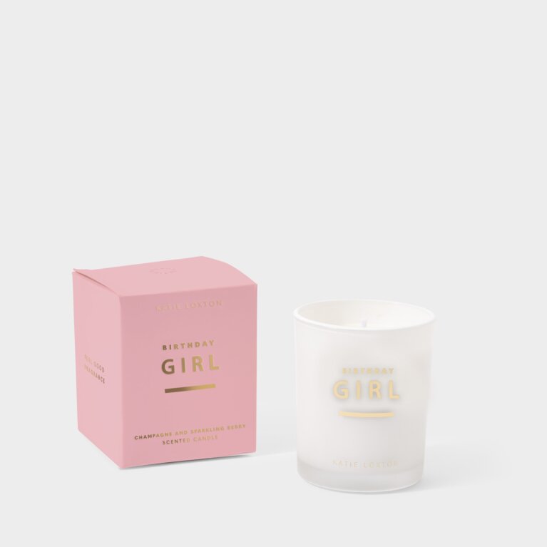 Sentiment Candle 'Birthday Girl' Champagne and Sparkling Berry