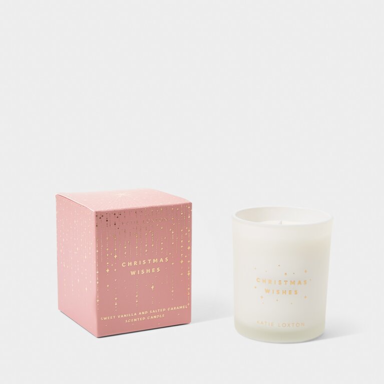 Festive Candle 'Christmas Wishes' Sweet Vanilla And Salted Caramel