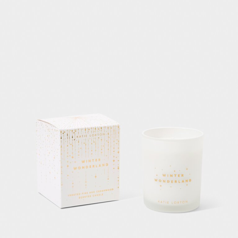 Festive Candle 'Winter Wonderland' Frosted Pine And Cedarwood