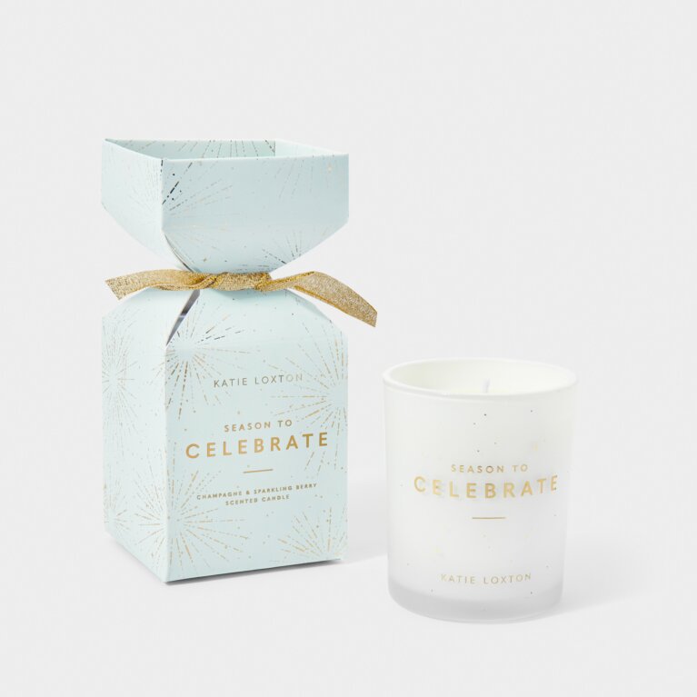 Christmas Candle 'Season To Celebrate' In Champagne And Sparkling Berry