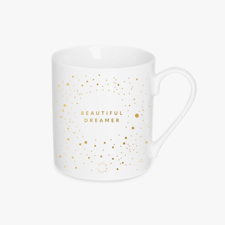 Porcelain Mug 'Beautiful Dreamer' in White And Gold