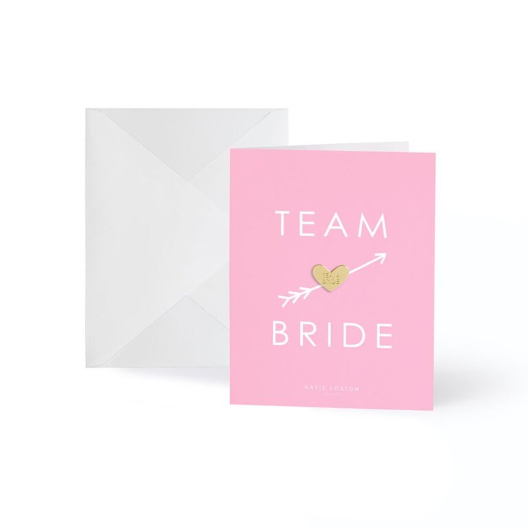 Gold Badge Greeting Card 'Team Bride' Pack Of 6