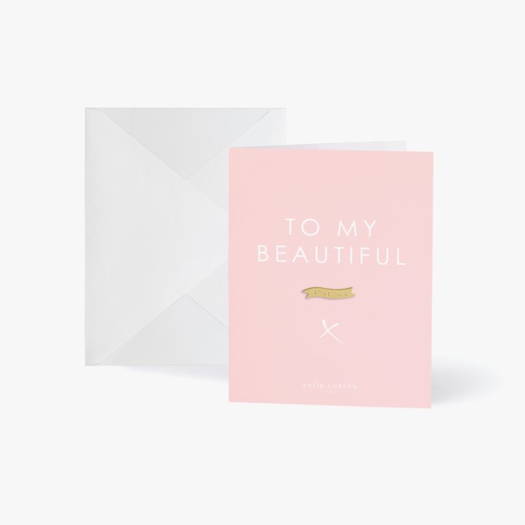 Gold Badge Greeting Cards 'To My Beautiful Bridesmaid' Pack Of 6 