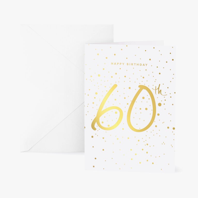 Greeting Cards 'Happy 60th Birthday' Pack Of 6 