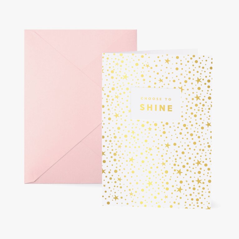 Greeting Cards 'Choose To Shine' Pack Of 6 
