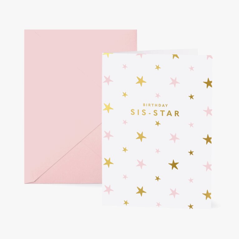 Greeting Cards 'Birthday Sis-Star' Pack Of 6 