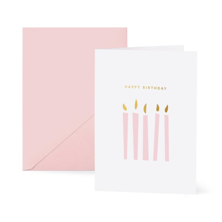 Greetings Card Happy Birthday Candle Print Pack Of 6