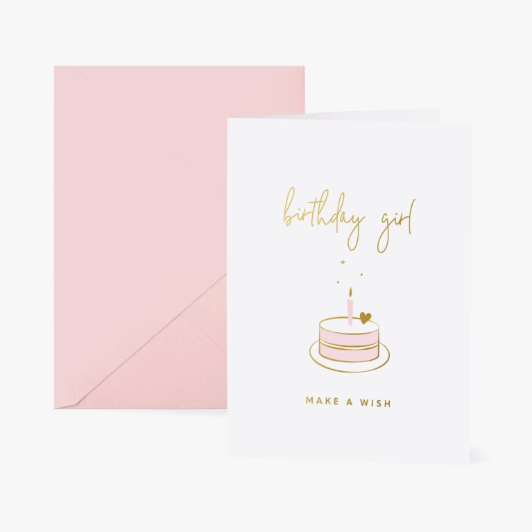 Greetings Card Birthday Girl Make A Wish Pack Of 6