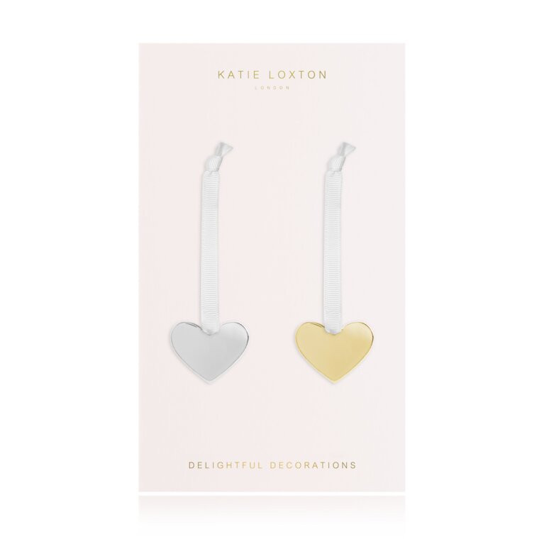 Mini Heart Decoration | Silver And Gold