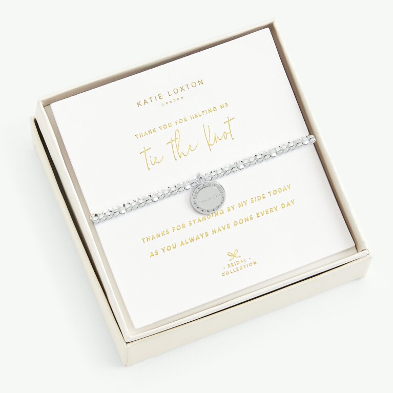 Beautifully Boxed Bridal Bracelet 'Thank You For Helping Me Tie The Knot'