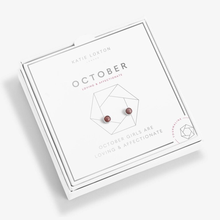 October Tourmaline Birthstone Boxed Earrings