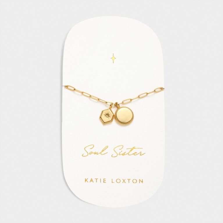 'Soul Sister' Waterproof Gold Charm Bracelet