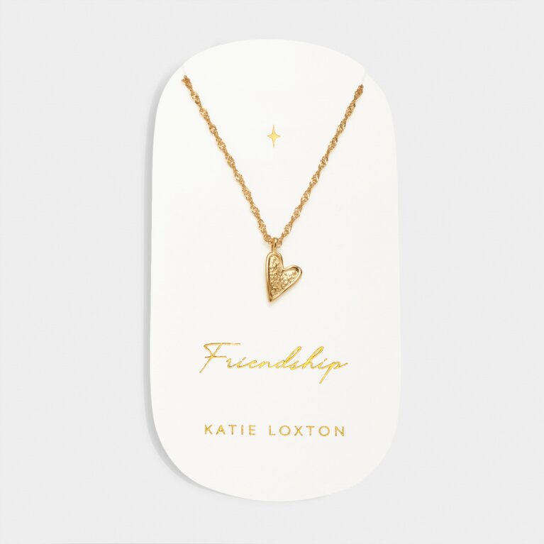 'Friendship' Waterproof Gold Heart Necklace