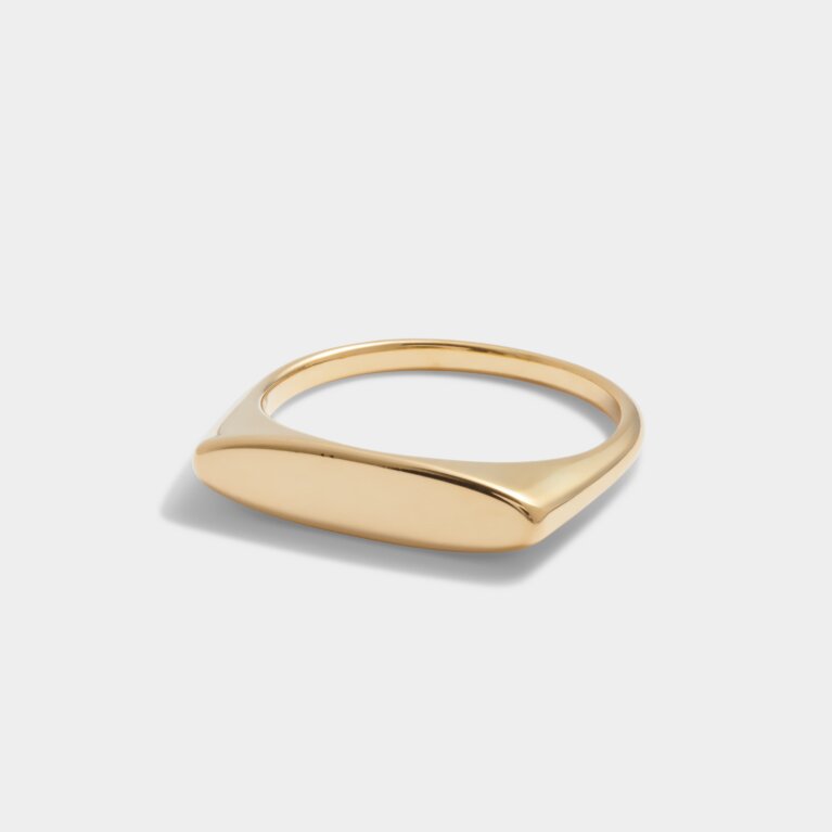 Signet Waterproof Gold Ring