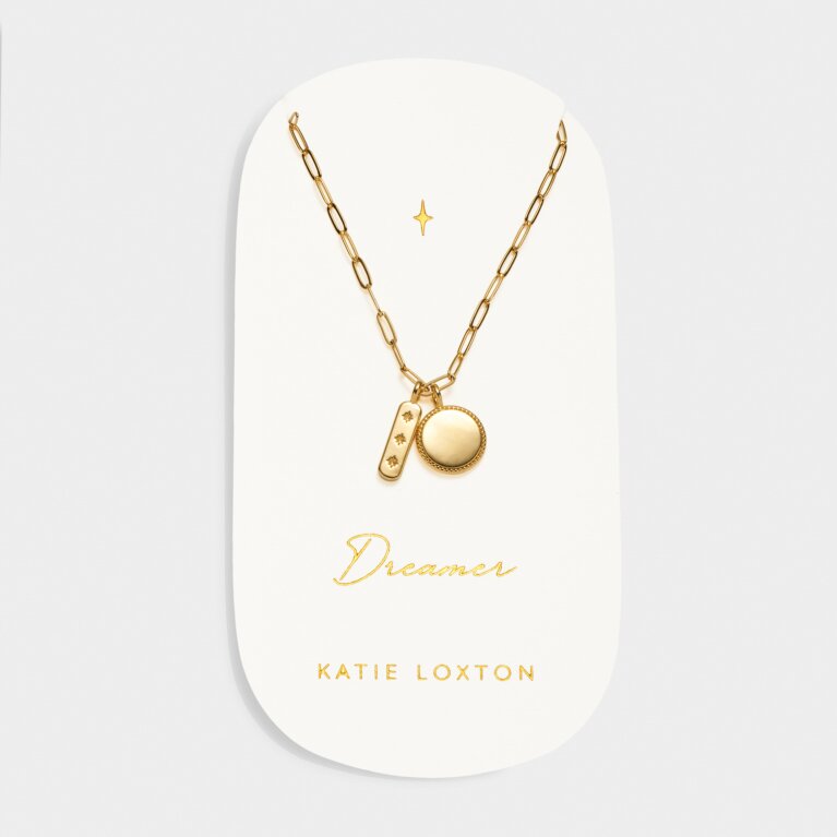'Dreamer' Waterproof Gold Charm Necklace