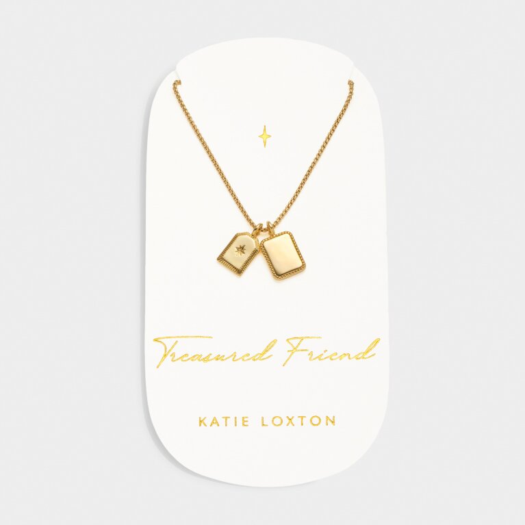 'Treasured Friend' Waterproof Gold Charm Necklace