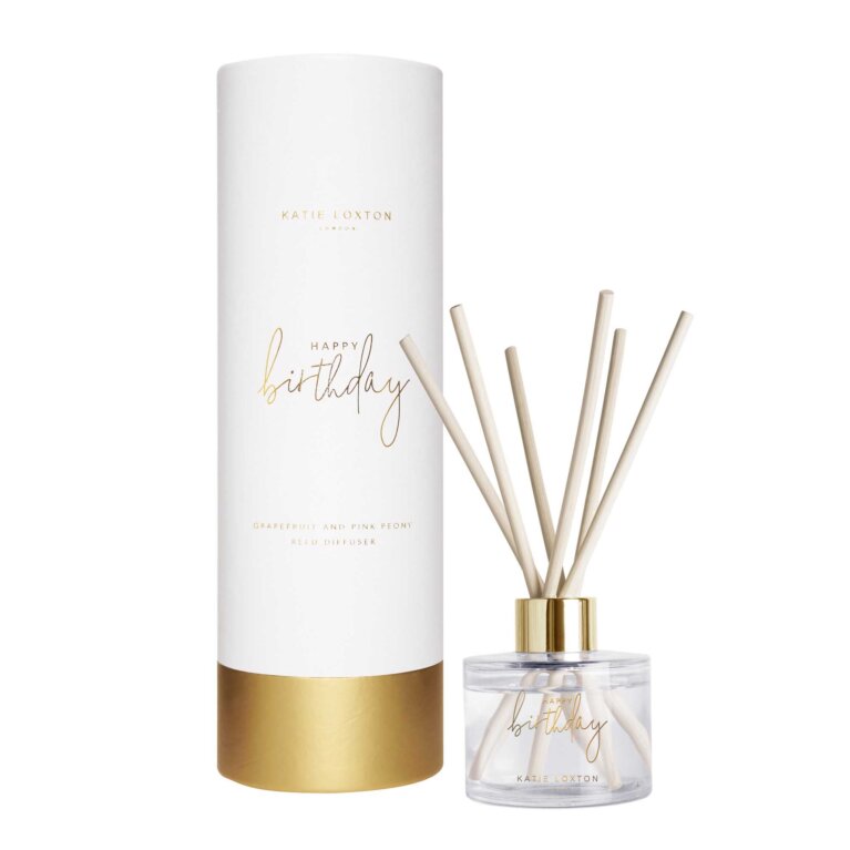 'Happy Birthday' Reed Diffuser In Grapefruit And Pink Peony