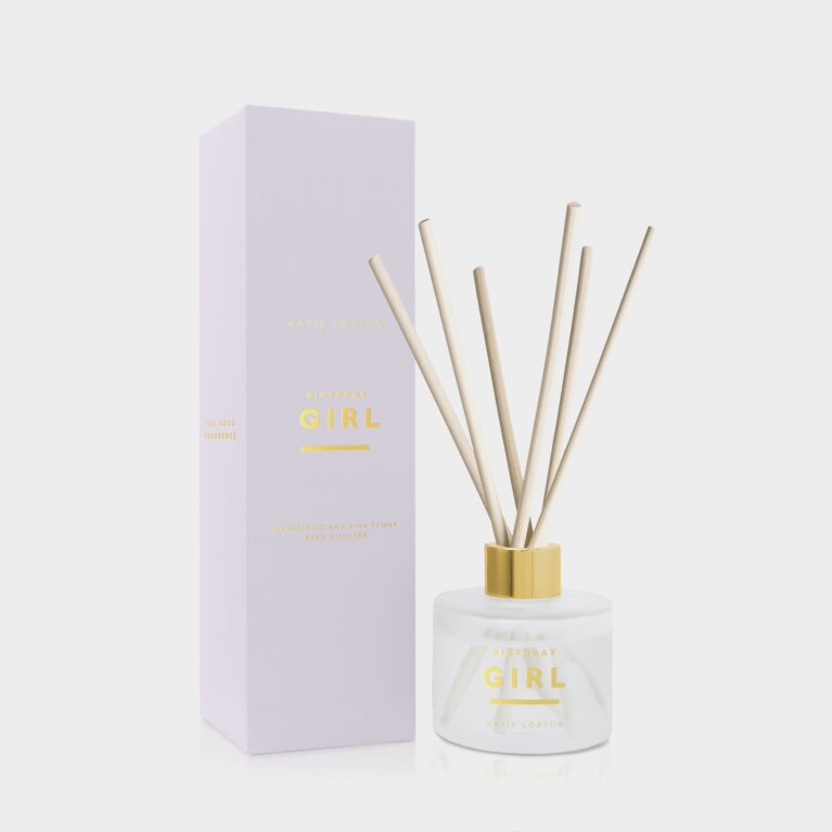 Sentiment Reed Diffuser 'Birthday Girl' In Grapefruit And Pink Peony
