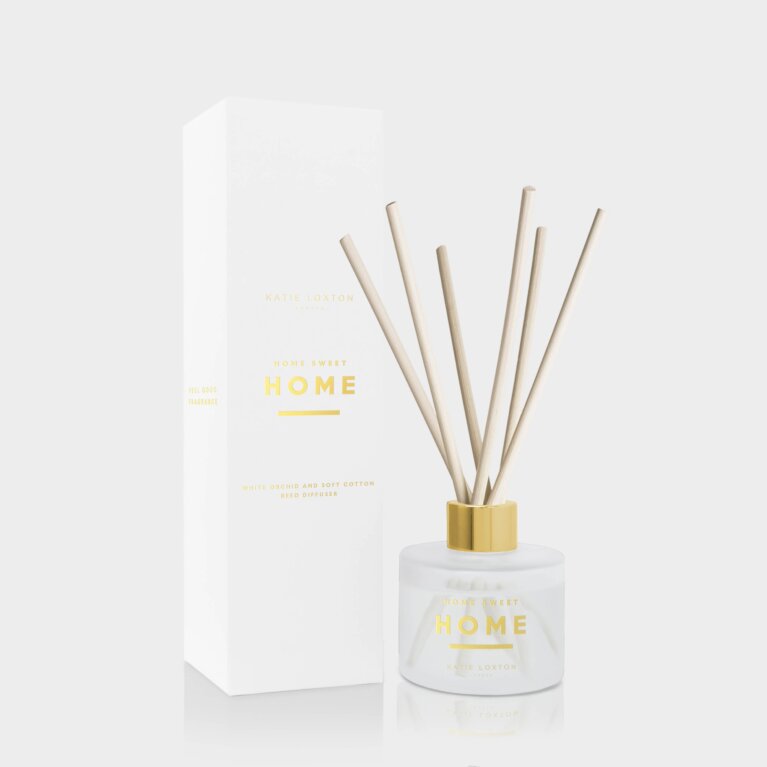 Sentiment Reed Diffuser Home Sweet Home White Orchid And Soft Cotton
