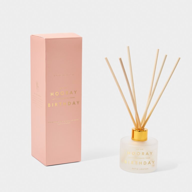 Sentiment Reed Diffuser 'Hip Hip Hooray Let's Celebrate Your Birthday' Champagne And Sparkling Berry