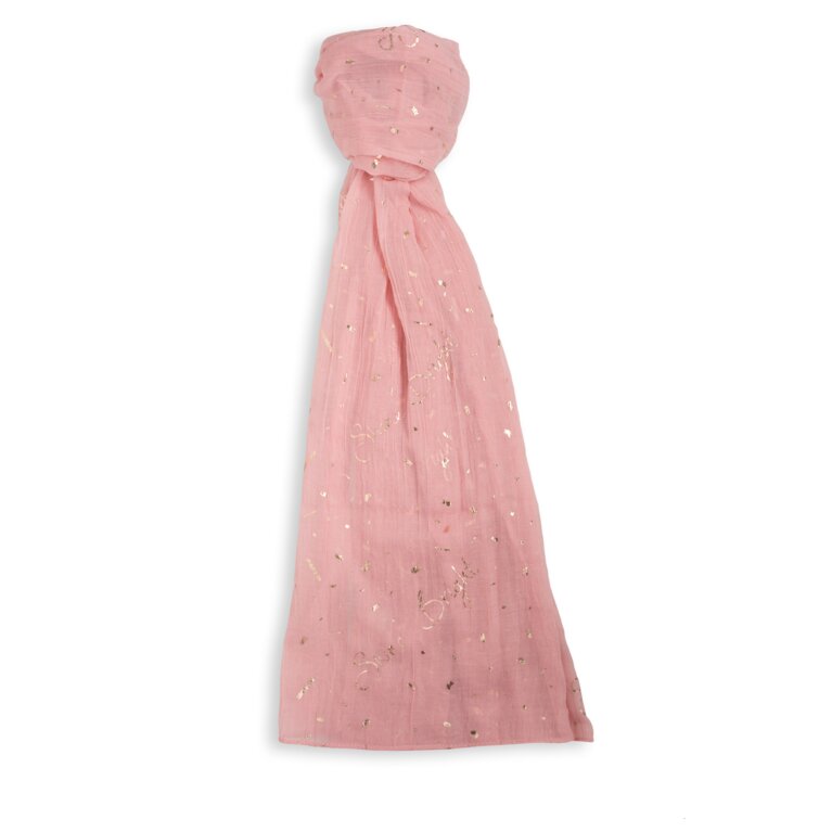 Sentiment Scarf 'Shine Bright' in Pale Pink