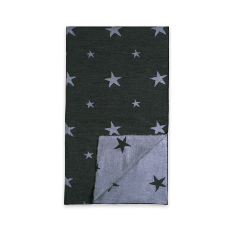 Star Blanket Scarf in Charcoal