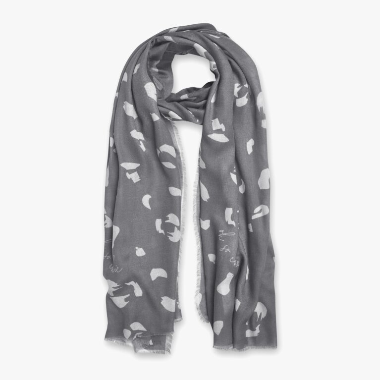 Sentiment Scarf Oh So Chic In Charcoal And Pale Grey