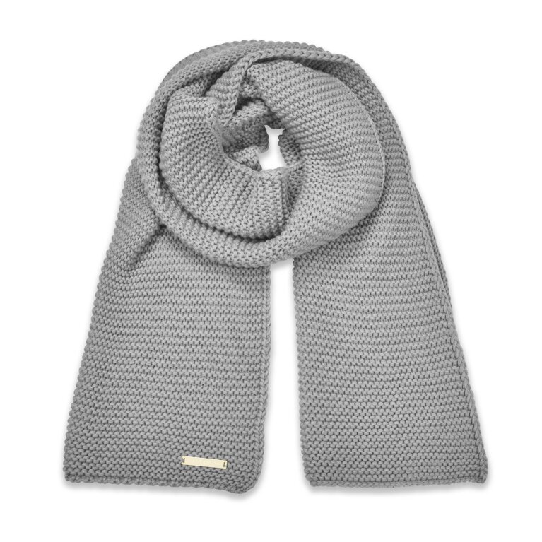 Chunky Knit Scarf In Grey