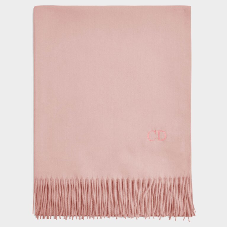 Thick Plain Scarf in Pale Pink