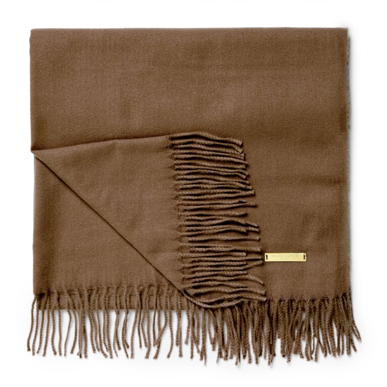 Blanket Scarf Sustainable Style in Dark Brown