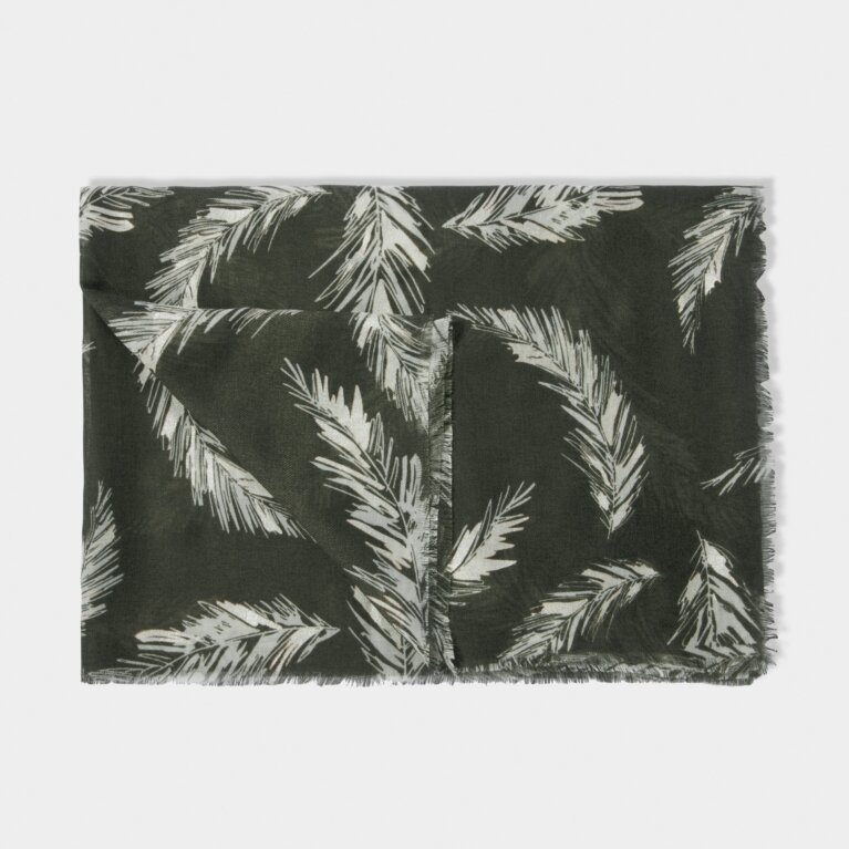 Winter Fir Metallic Scarf in Graphite And Silver
