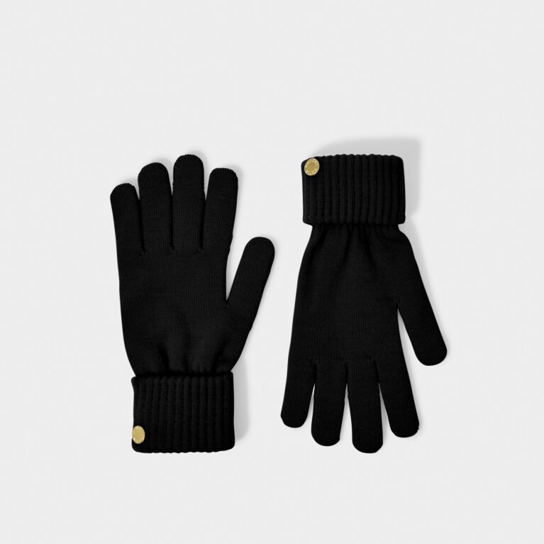 Knitted Gloves in Black